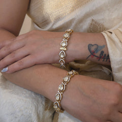 Manvi mossanite polki bangles