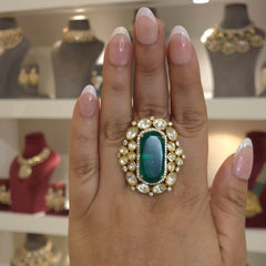 Jaya moissanite polki ring