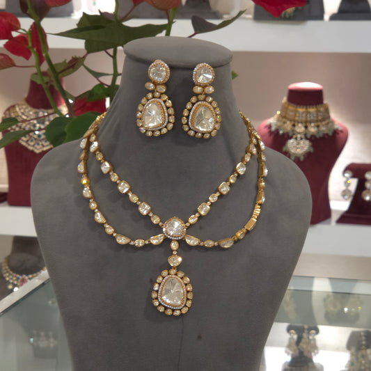 Raavi moissanite polki set