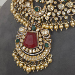 Agam moissanite polki set