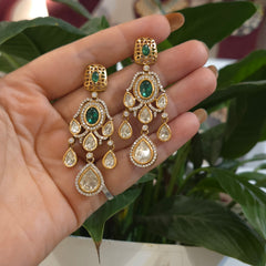 Sanjh polki necklace set