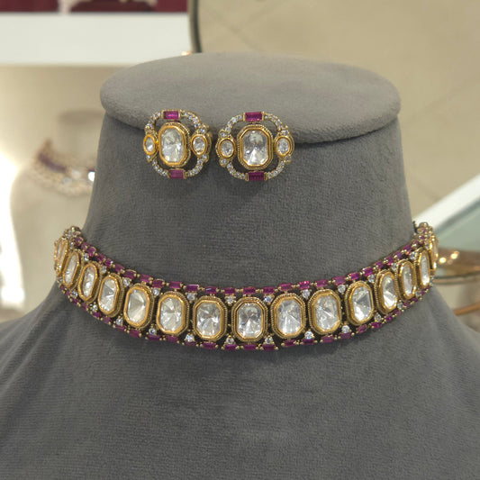 Liya polki choker set