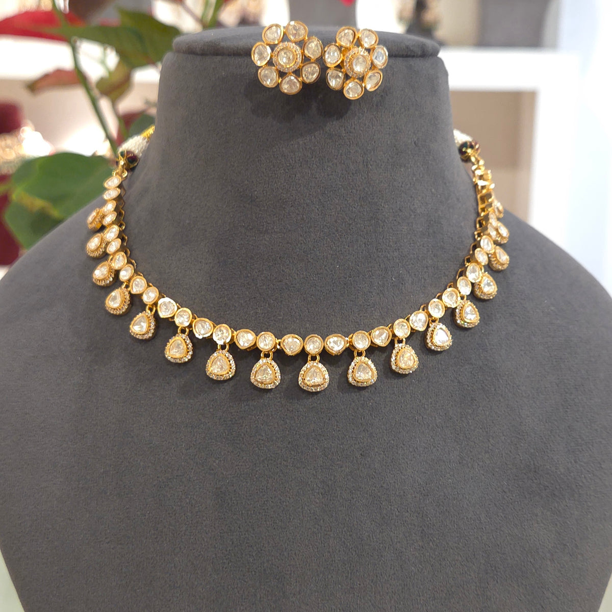 Tanisha moissanite polki set