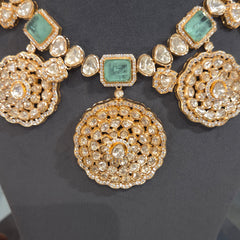Mukta moissanite polki set