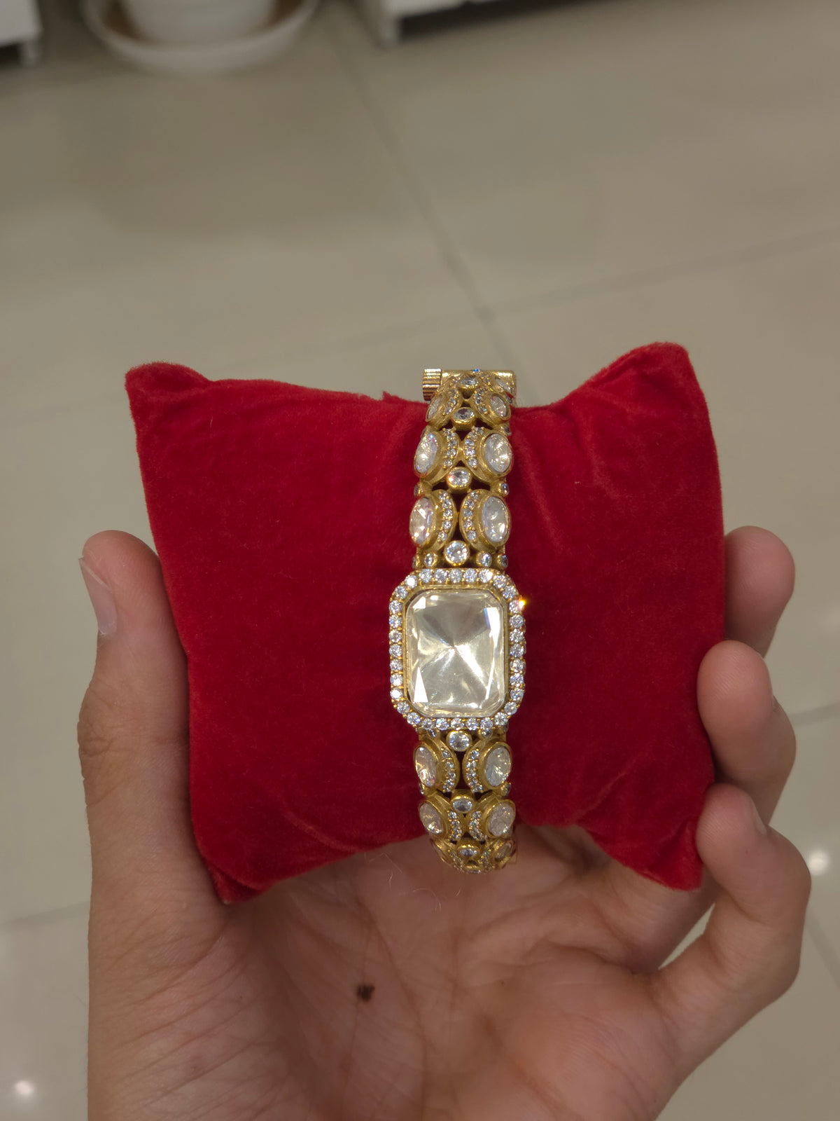 Palavi Moissanite polki bracelet