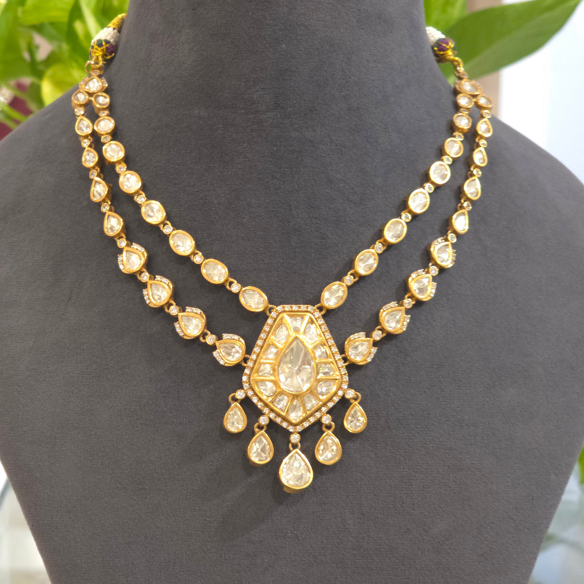 Parveen polki necklace set