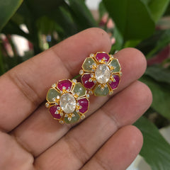 Manjula small moissanite studs