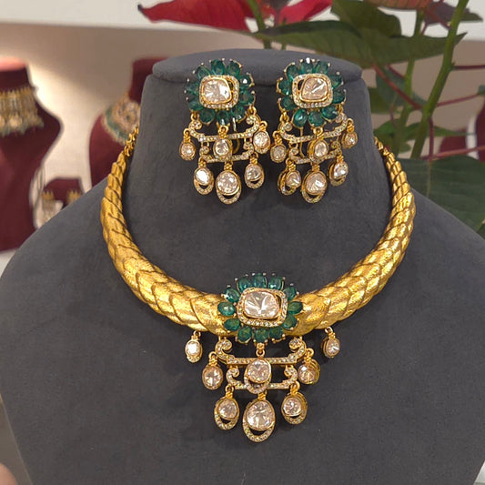 Rishika moissanite polki set