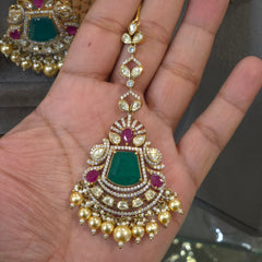 Agam moissanite polki set