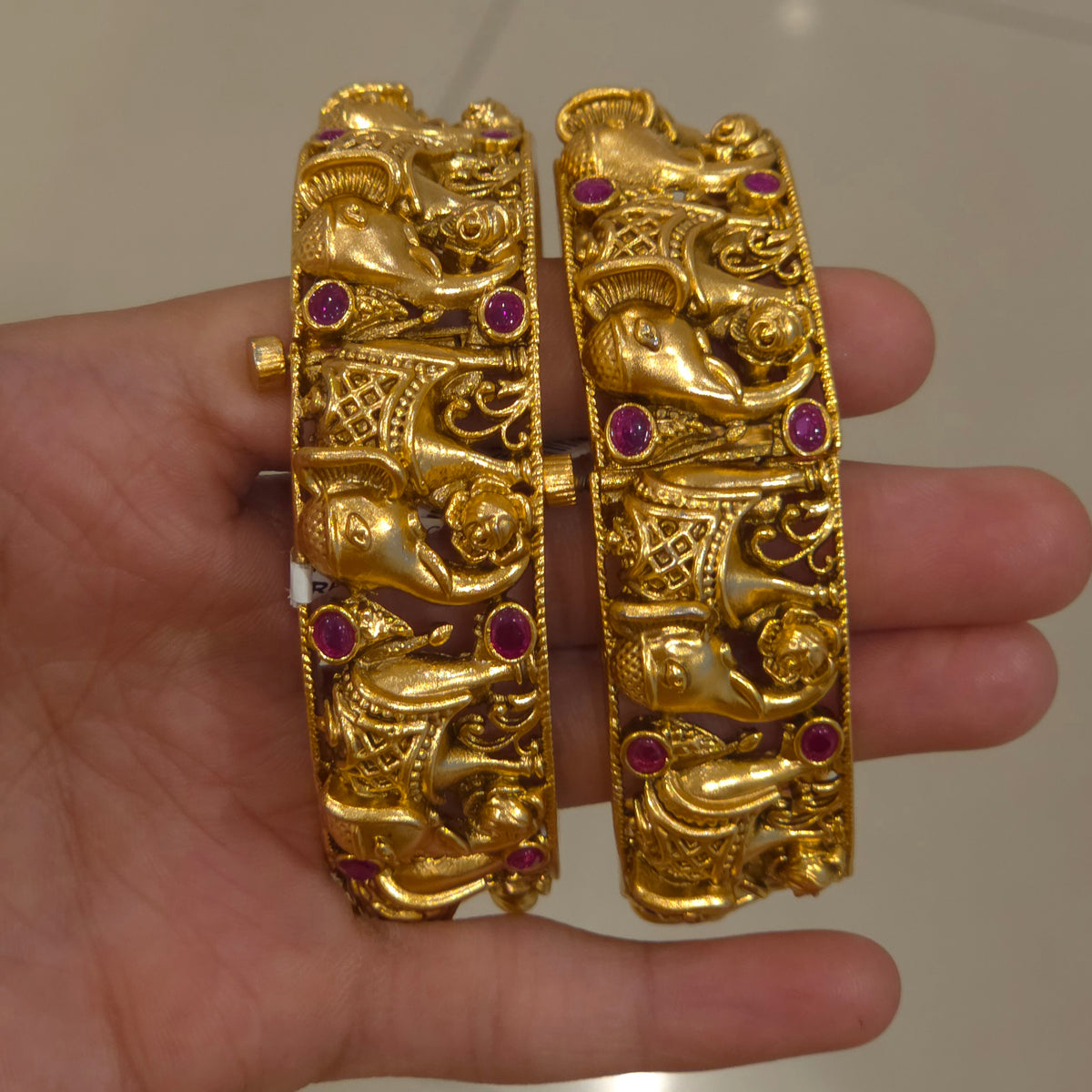 Jacqleen Antique gold bangles