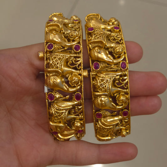 Jacqleen Antique gold bangles