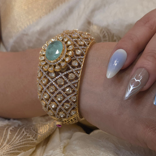 Meher moissanite polki bracelet