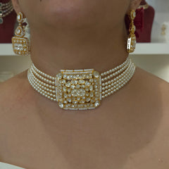 Shreya moissanite polki choker