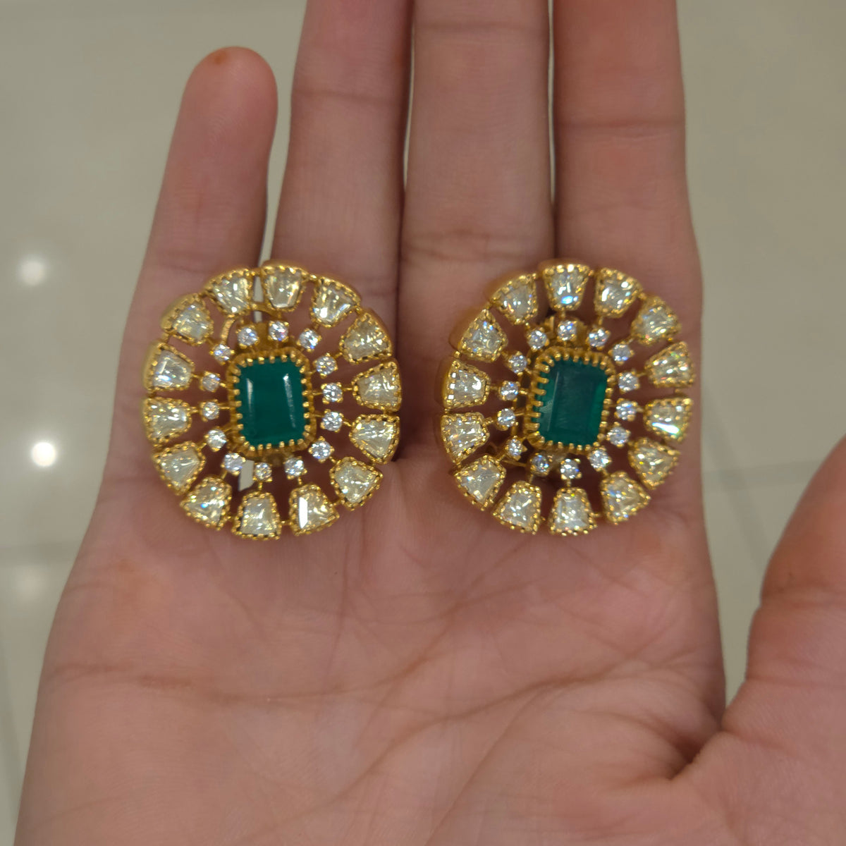 Bellinda Moissanite polki studs