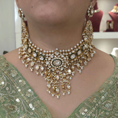 Padmini moissanite polki set