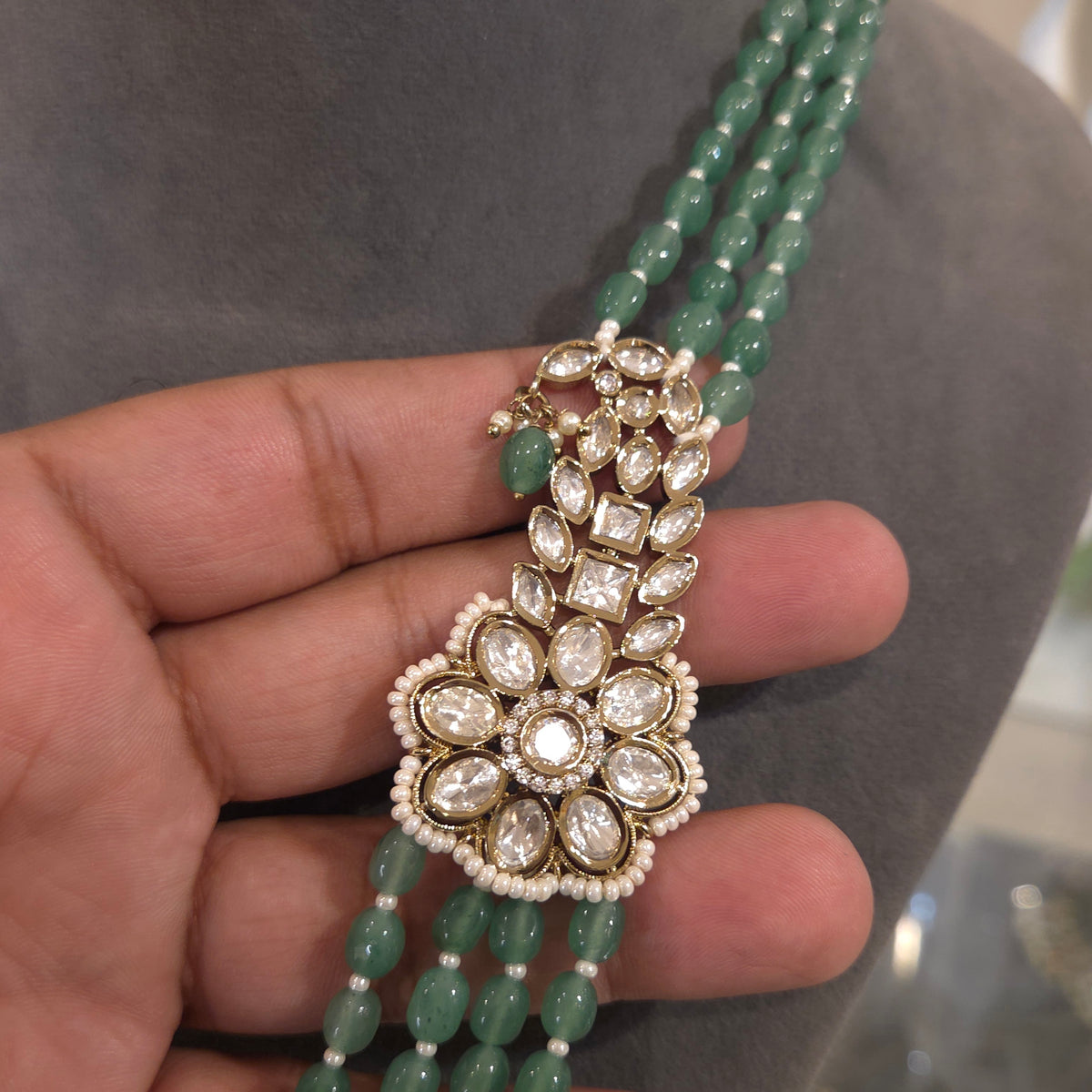 Kanwal polki sherwani mala