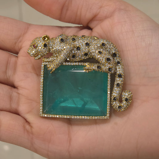 Jaguar doublet brooch