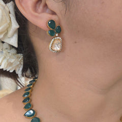 Karni handcrafted moissanite polki set