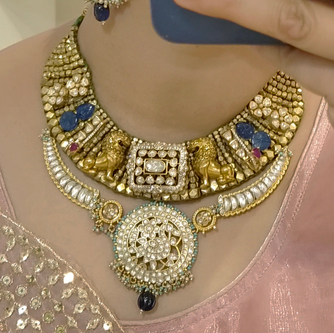 The royal majesty moissanite polki set