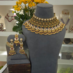 Malini golden polki set