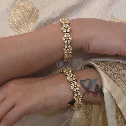 Ajla moissanite polki bangles