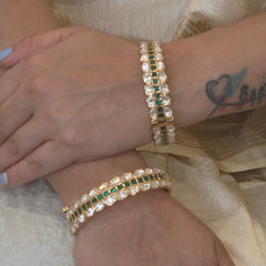 Raavi moissanite polki bangles