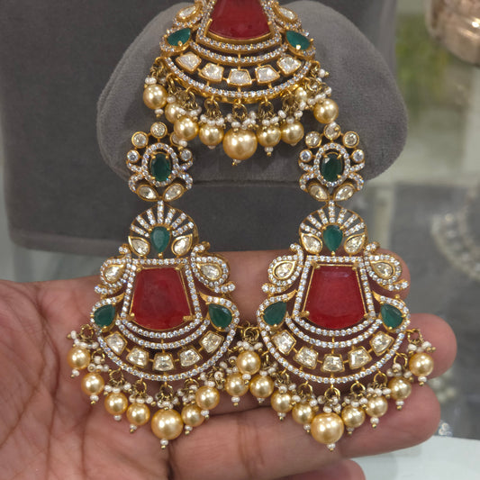 Agam moissanite polki set