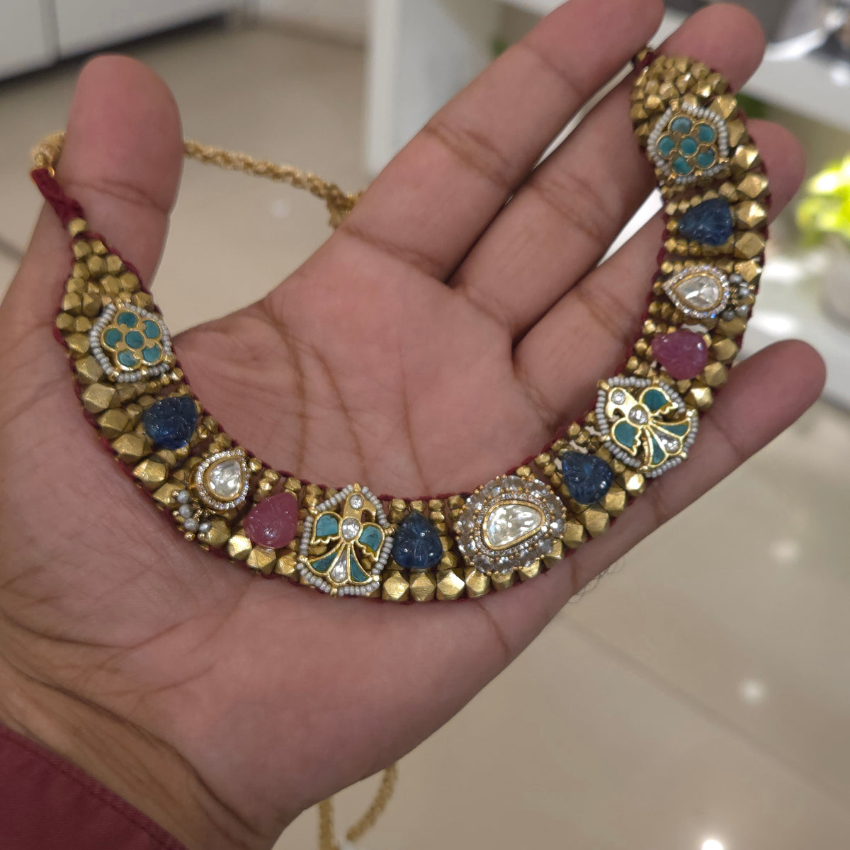 Diwan nizam moissanite polki set
