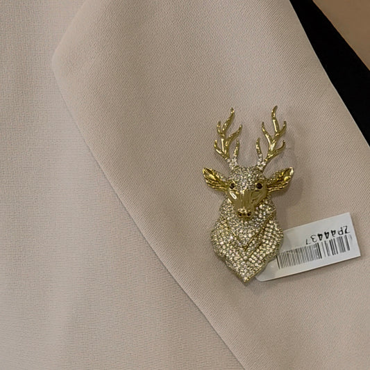 Royal Stag cz brooch