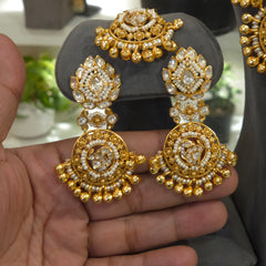 Mehnaz heritage moissanite polki set