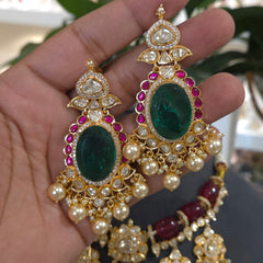 Jayanthi moissanite polki set