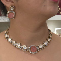 Khyati victorian moissanite polki set
