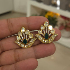 Vashi moissanite polki studs