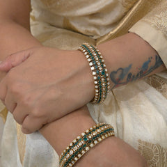 Shagufta moissanite polki bangles