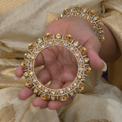 Cheshtha moissanite polki bangles