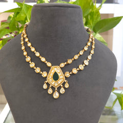 Parveen polki necklace set