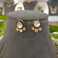 Moissanite polki neckline set