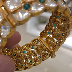 Dhara handset moissanite polki bangle