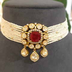 Sherya moissanite polki set