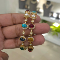 Barkha moissanite navrattan bangle