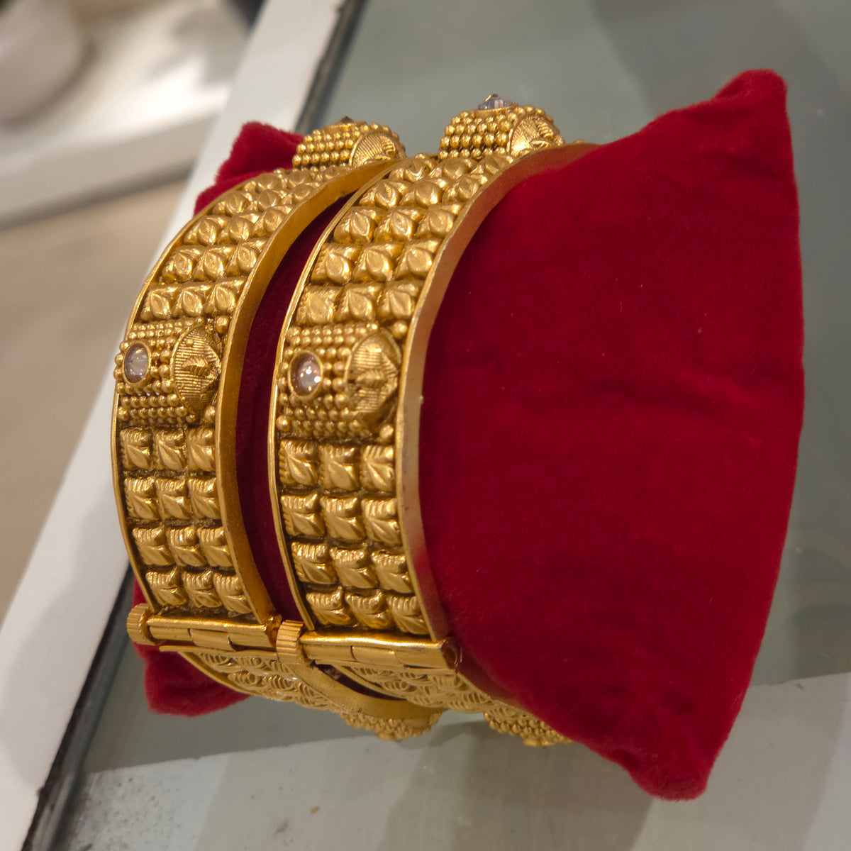 Nimrat Antique gold bangles