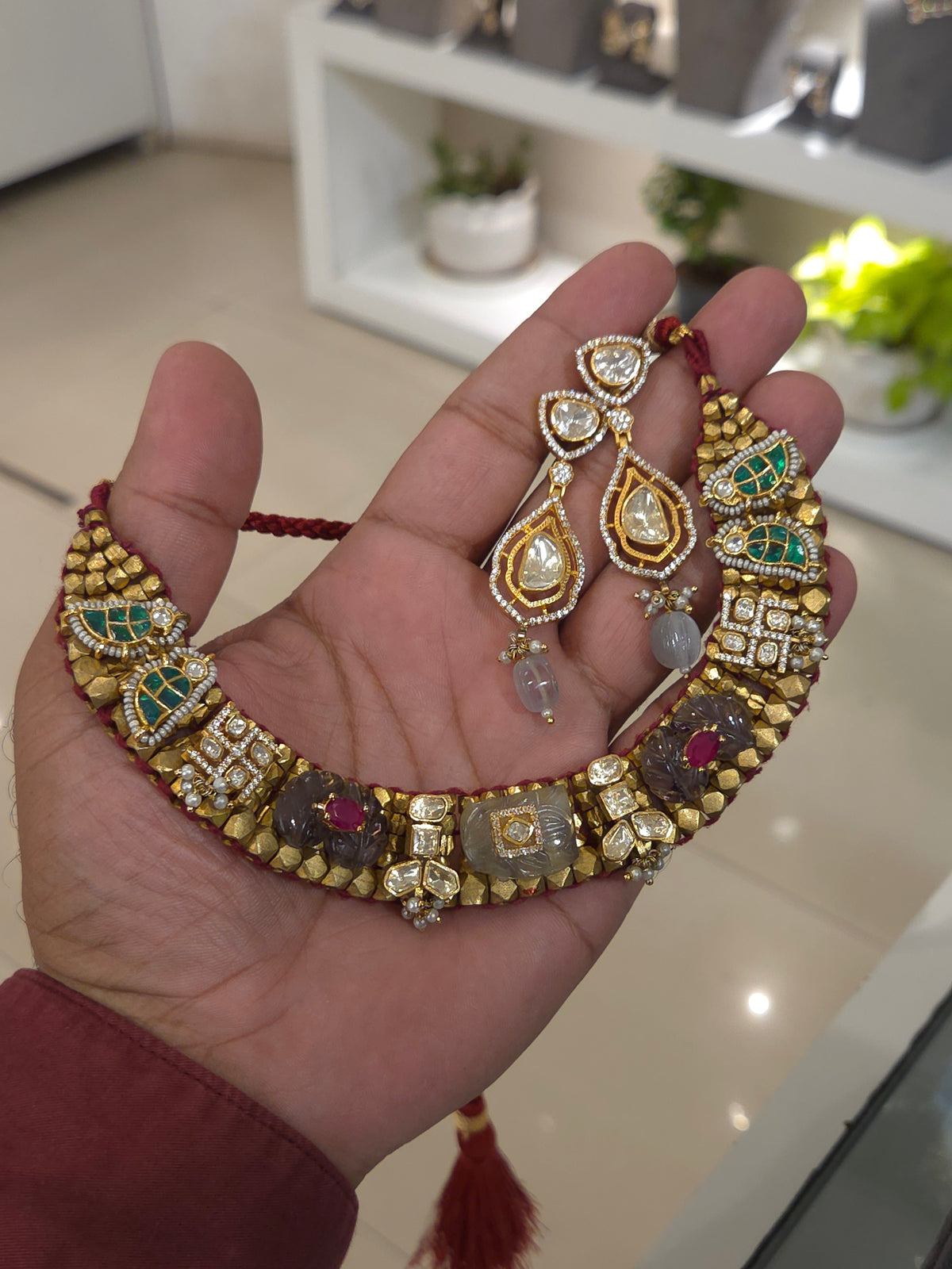 Noor Nizam moissanite polki jewelry