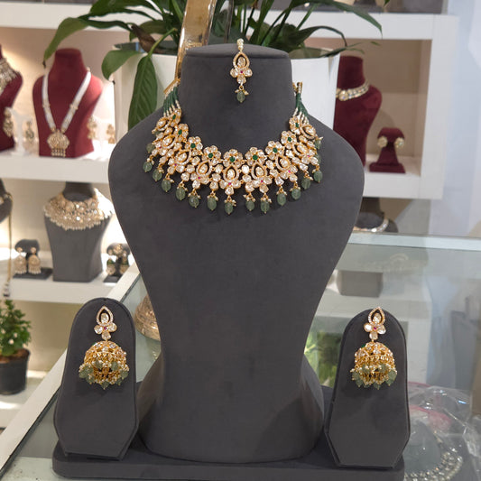 Zaira moissanite polki set