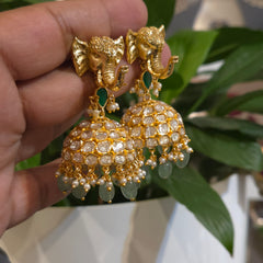 Karin Mossonite polki jhumka
