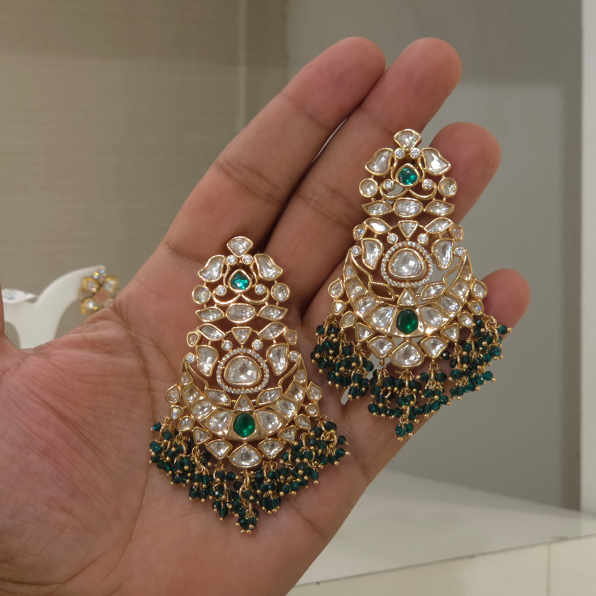 Luna polki earrings