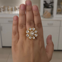 Arushi moissanite polki ring
