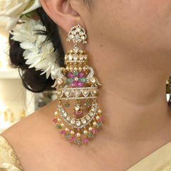 Reha moissanite polki earrings