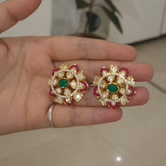 Taran Moissanite polki studs