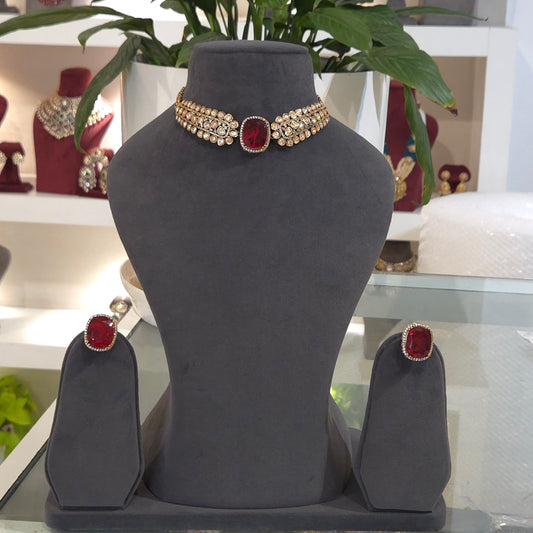 Rashi moissanite polki set