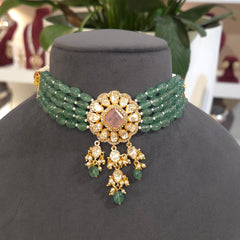 Raaga moissanite polki choker set